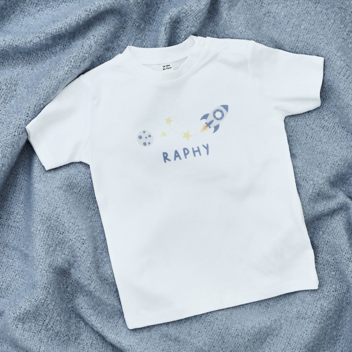 Personalised Moon & Rocket T-Shirt