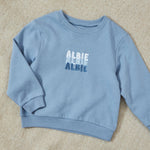 Personalised Blue Bubble Name Sweatshirt