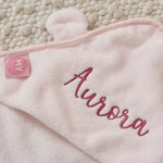 Personalised Light Pink Hooded Towel