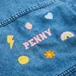 Personalised My Kids Girls' Blue Denim Jacket