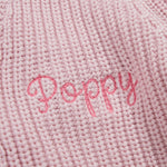 Personalised Front Name Pink Cardigan 