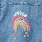 My Kids Personalised Rainbow Denim Jacket