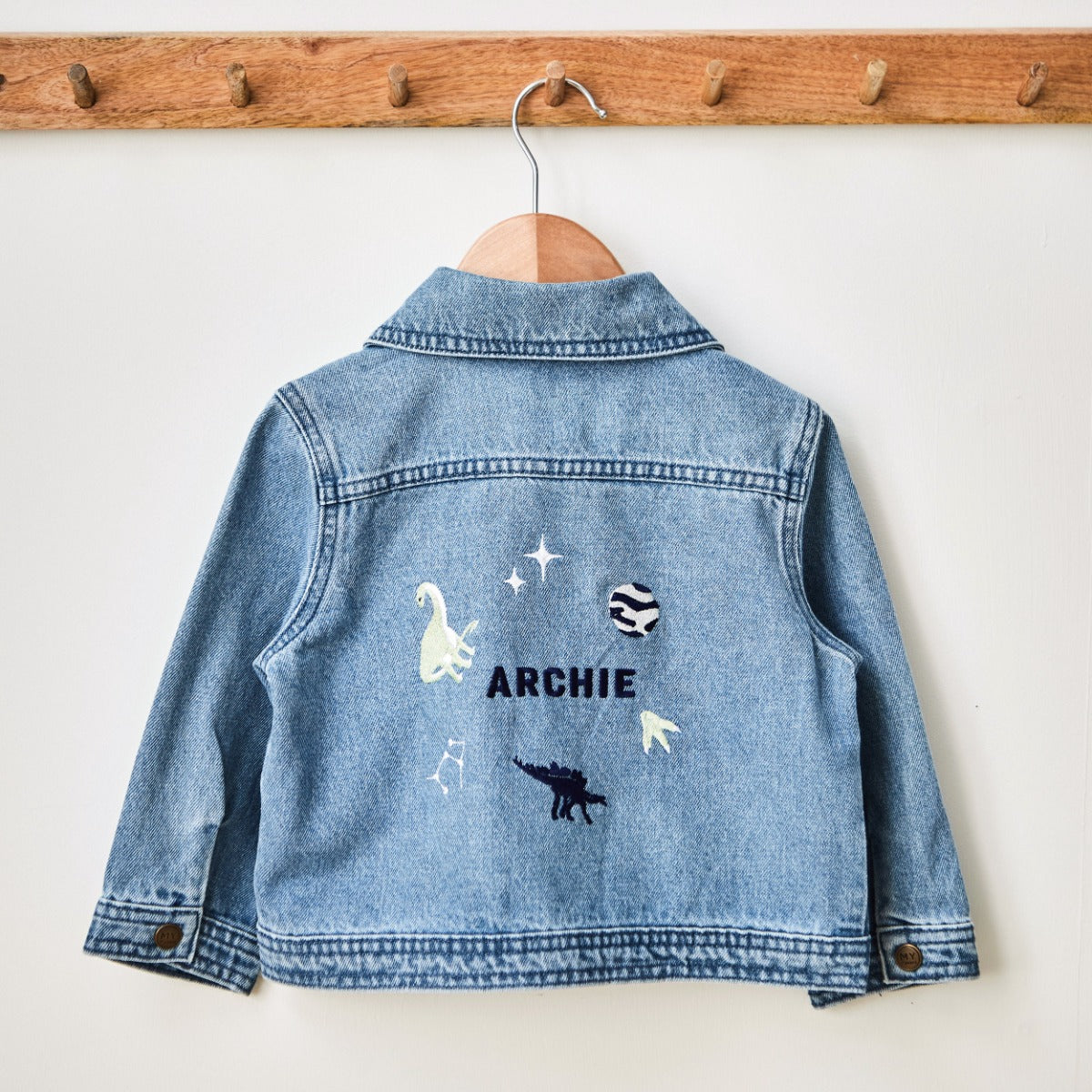 Personalised History Museum™ Dinosaur Denim Jacket