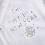 Personalised 'Happy New Year' Wrap Sleepsuit and Hat