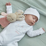 Personalised Three Flopsy™ Bunny Wrap Sleepsuit & Hat Set