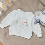 Personalised Penguin First Christmas Ecru Sweatshirt