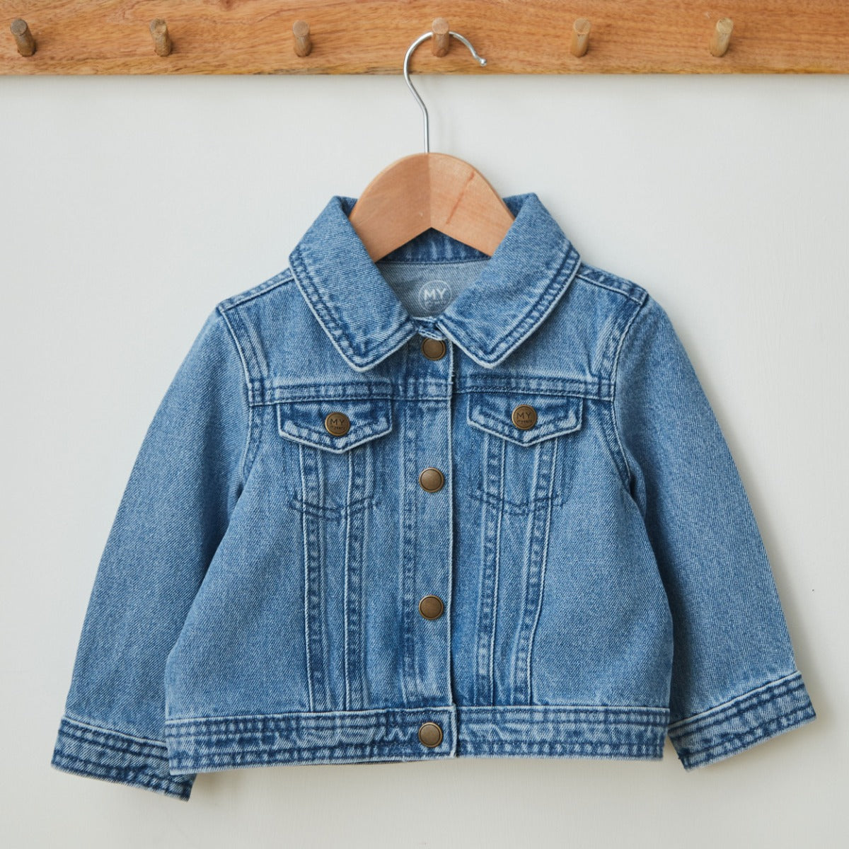 Personalised Pink Star Denim Jacket