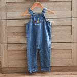 Personalised Safari Blue Denim Dungarees