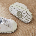 Personalised White Rainbow Baby High Top Shoes