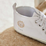 Personalised White Lion Cub Baby High Top Shoes