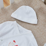 Personalised First Christmas Stack Wrap Sleepsuit & Hat Set