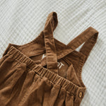 Personalised Brown Cord Overall Dungarees by Lil Atelier
