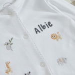 Personalised Born To Be Loved Organic Cotton Sleepsuit