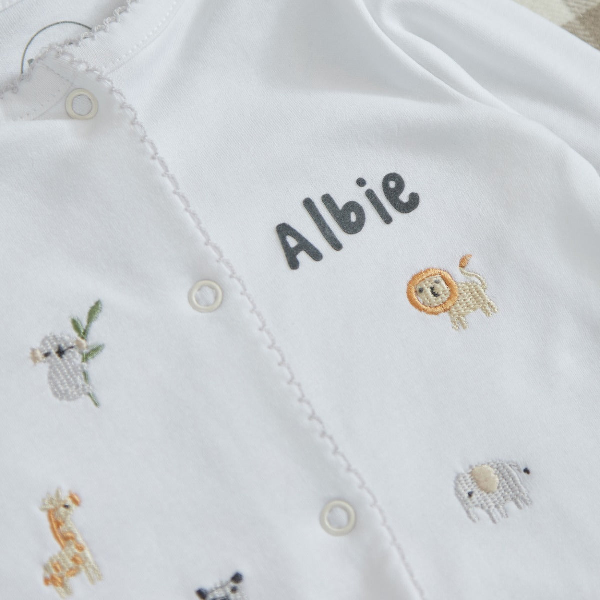 Personalised Born To Be Loved Organic Cotton Sleepsuit