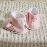 Personalised Pink Bunny Booties