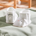 Personalised Ivory Bunny Booties