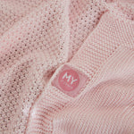 Personalised Light Pink Birthdate Baby Shawl