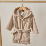 Personalised Oatmeal Fleece Robe With Ears