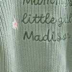 Personalised Mummy's Little Girl Sage Cardigan