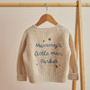 Personalised Mummy's Little Man Oatmeal Cardigan