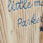 Personalised Mummy's Little Man Oatmeal Cardigan