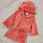 Personalised Pumpkin Fleece Robe with Ears 