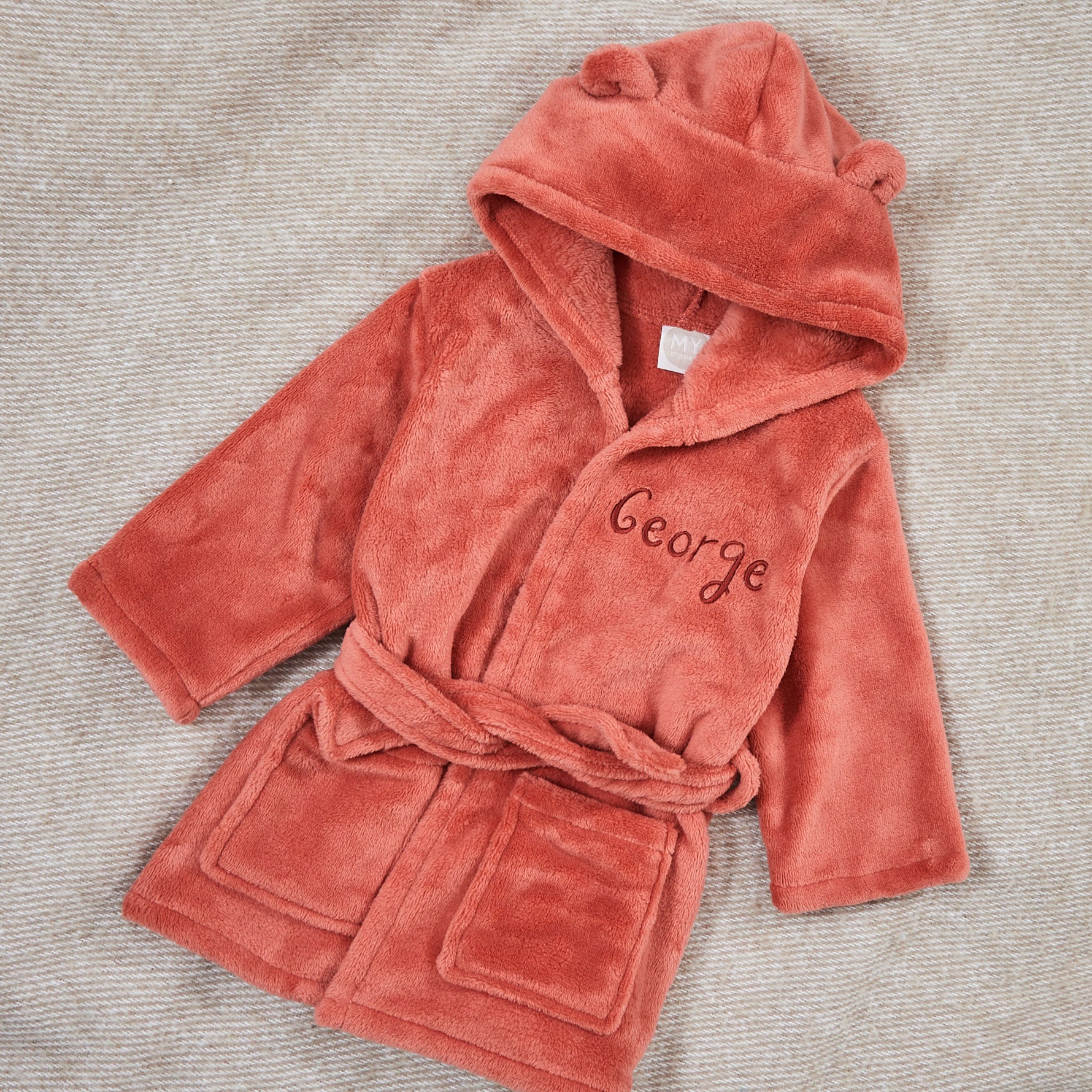 Personalised Pumpkin Fleece Robe with Ears 