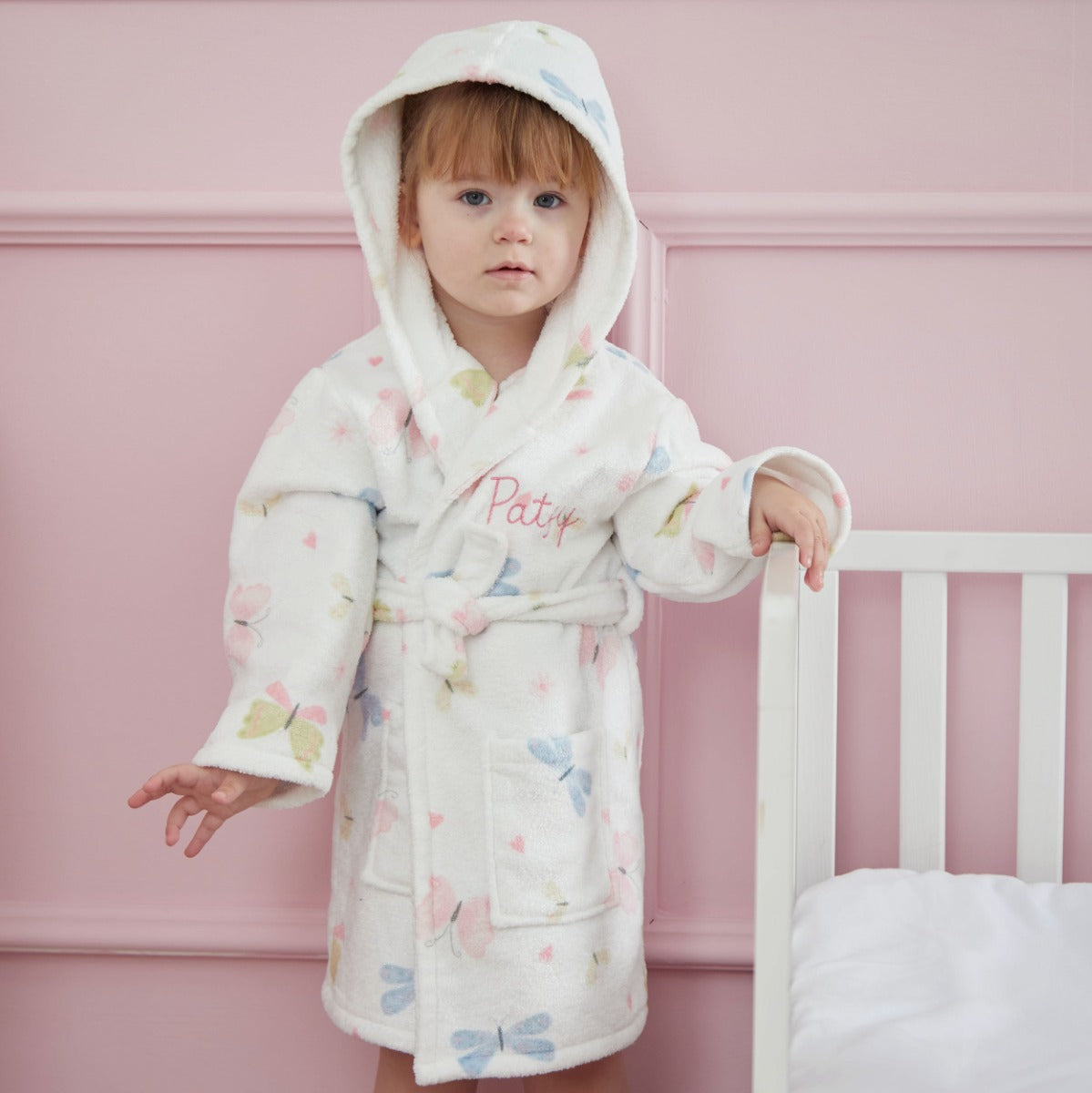 Personalised Butterfly Fleece Robe