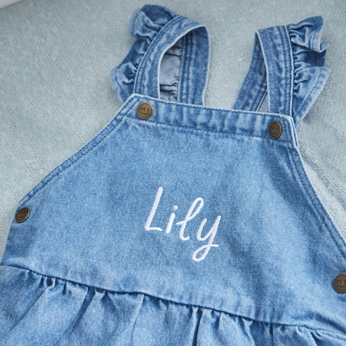Personalised Name Denim Pinny Dress