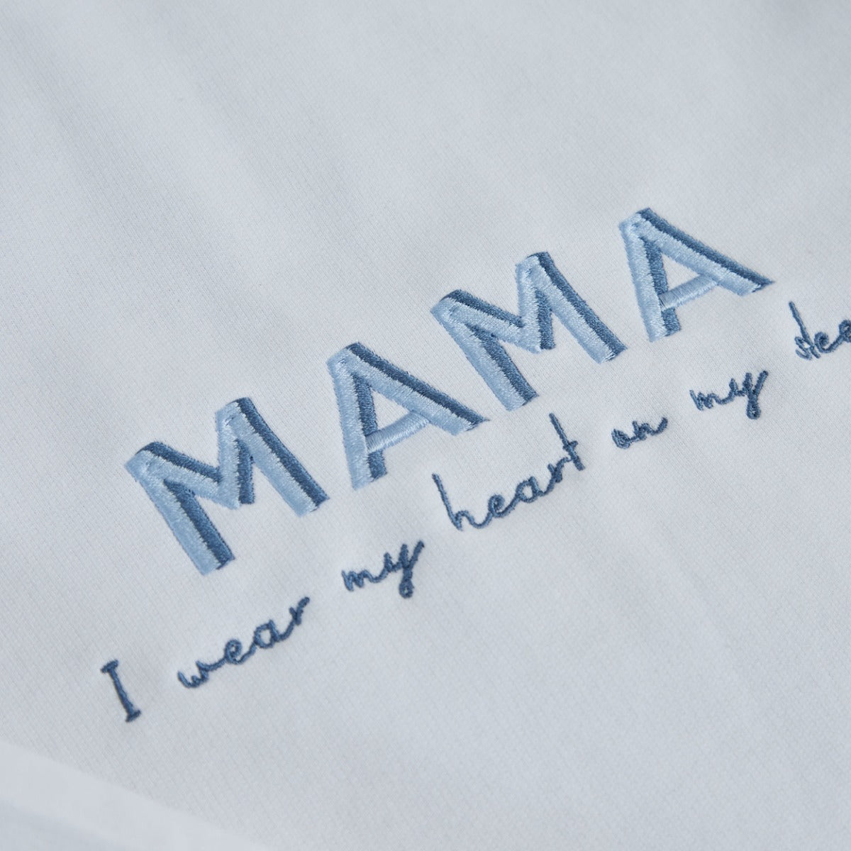 Personalised Heart On Her Sleeve Mama Ecru Sweatshirt