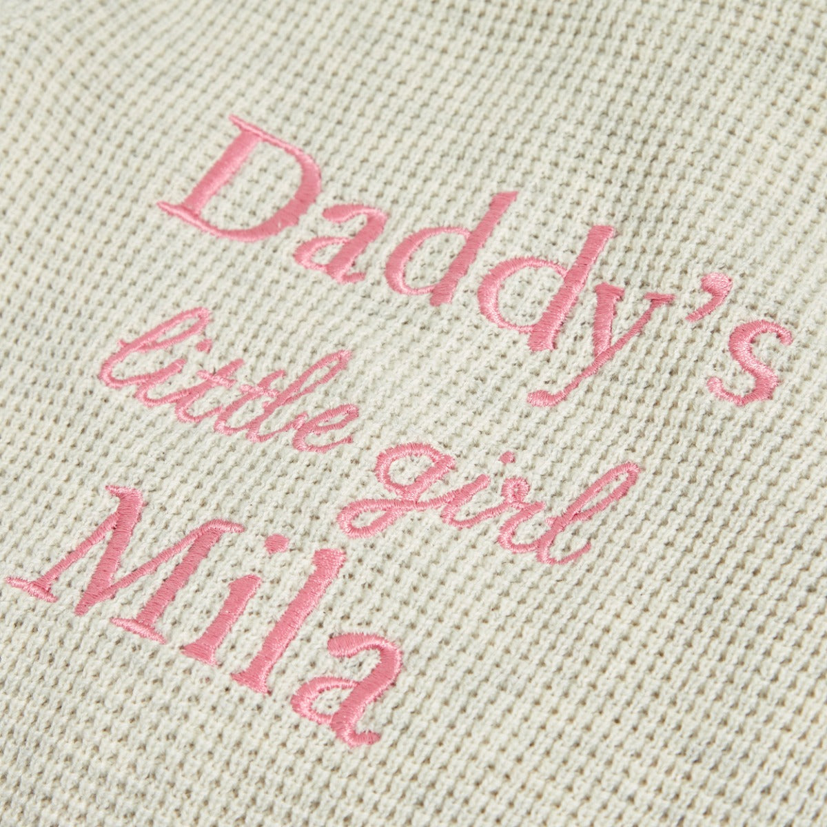 Personalised Daddy's Little Girl Oatmeal Cardigan 