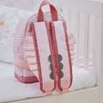 Personalised Pink Stripe Frill Mini Backpack 