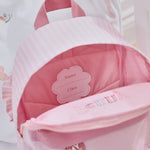 Personalised Pink Stripe Frill Mini Backpack 