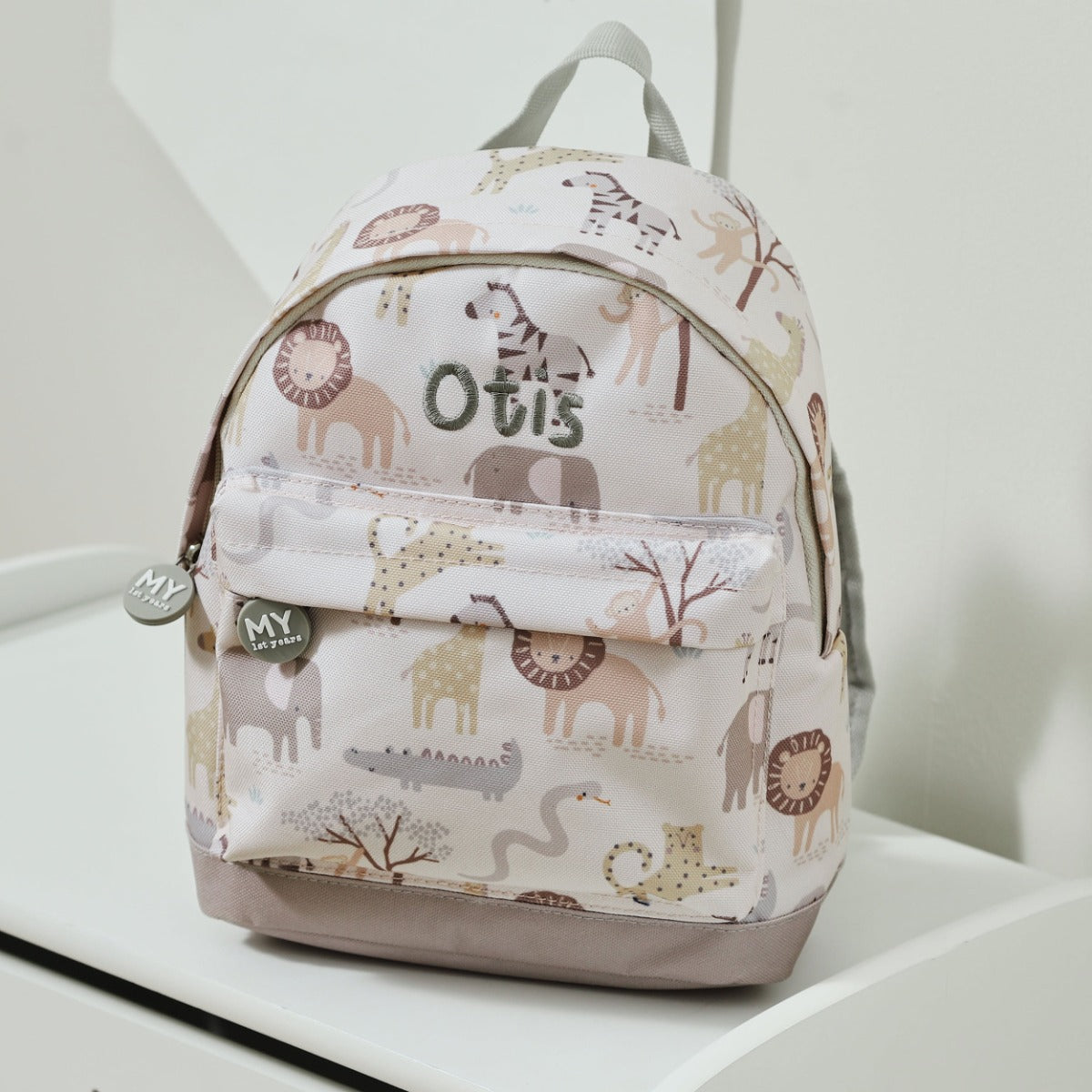 Personalised Neutral Safari Mini Backpack 