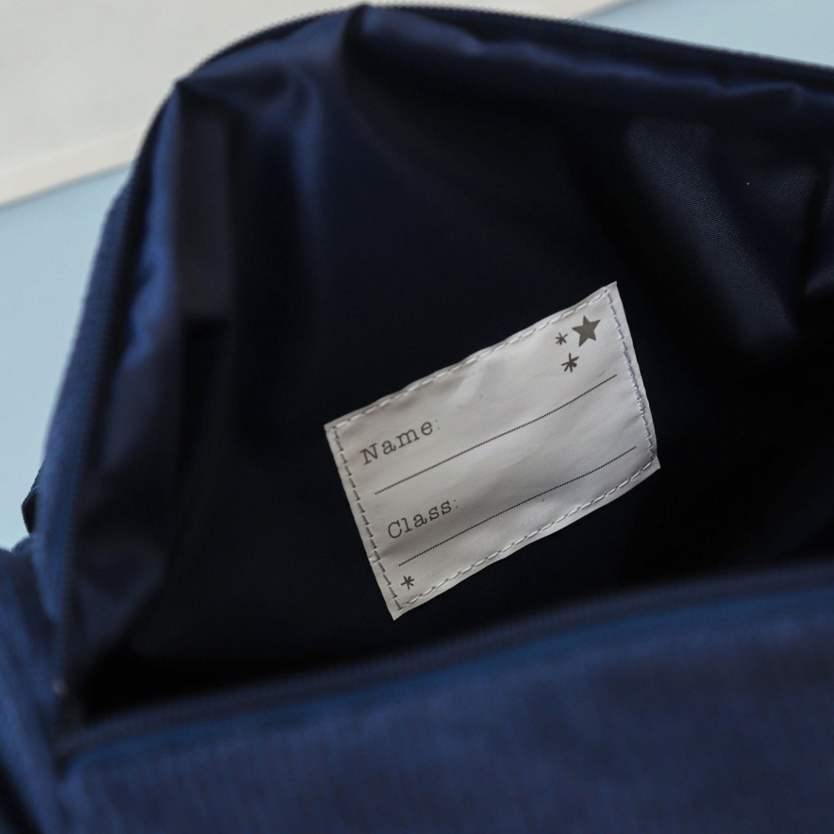 Personalised Navy Cord Barrel Bag 