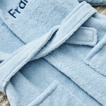 Personalised Blue Cotton Towelling Robe