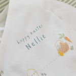 Personalised Hoppy Easter Farm Animals White Sleepsuit & Hat