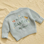 Personalised My 1st Easter Sage Cardigan