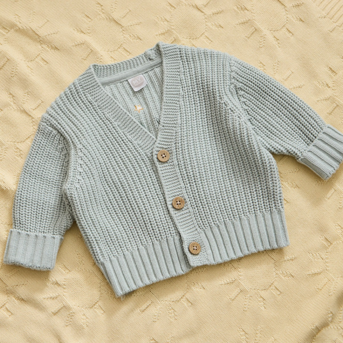 Personalised My 1st Easter Sage Cardigan