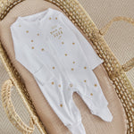 Personalised Born in 2026 Gold Star Sleepsuit