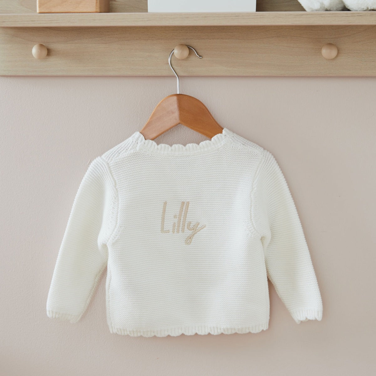 Personalised White Name Cardigan