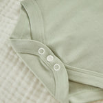 Personalised Milk Carton Organic Cotton Sage Bodysuit
