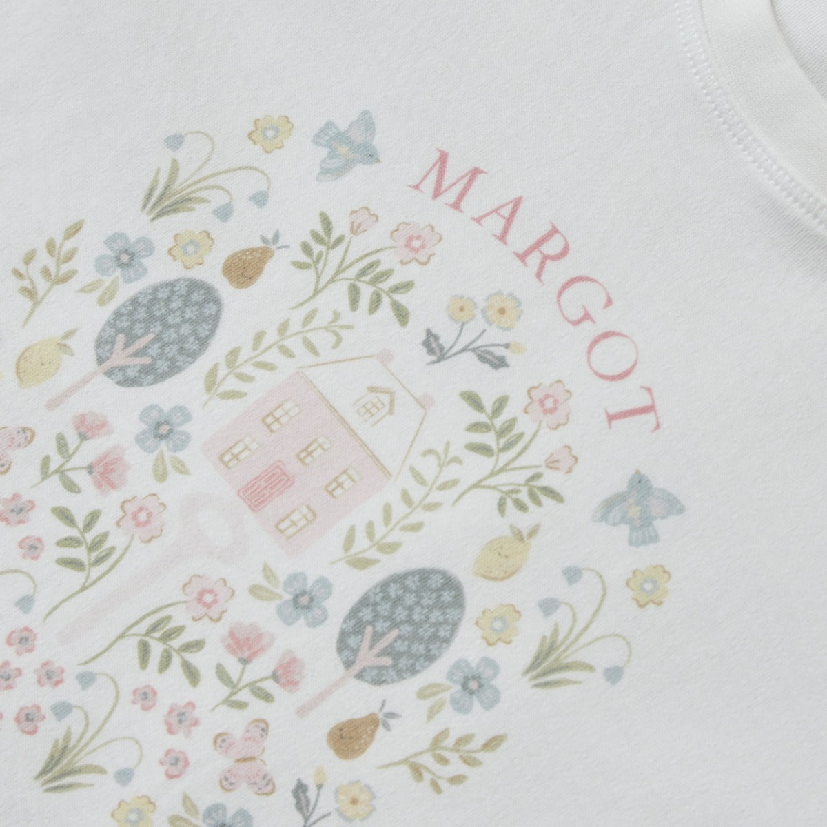 Personalised Garden Secrets Floral White T-Shirt