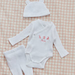 Personalised Home From The Hospital Three Bunnies Set