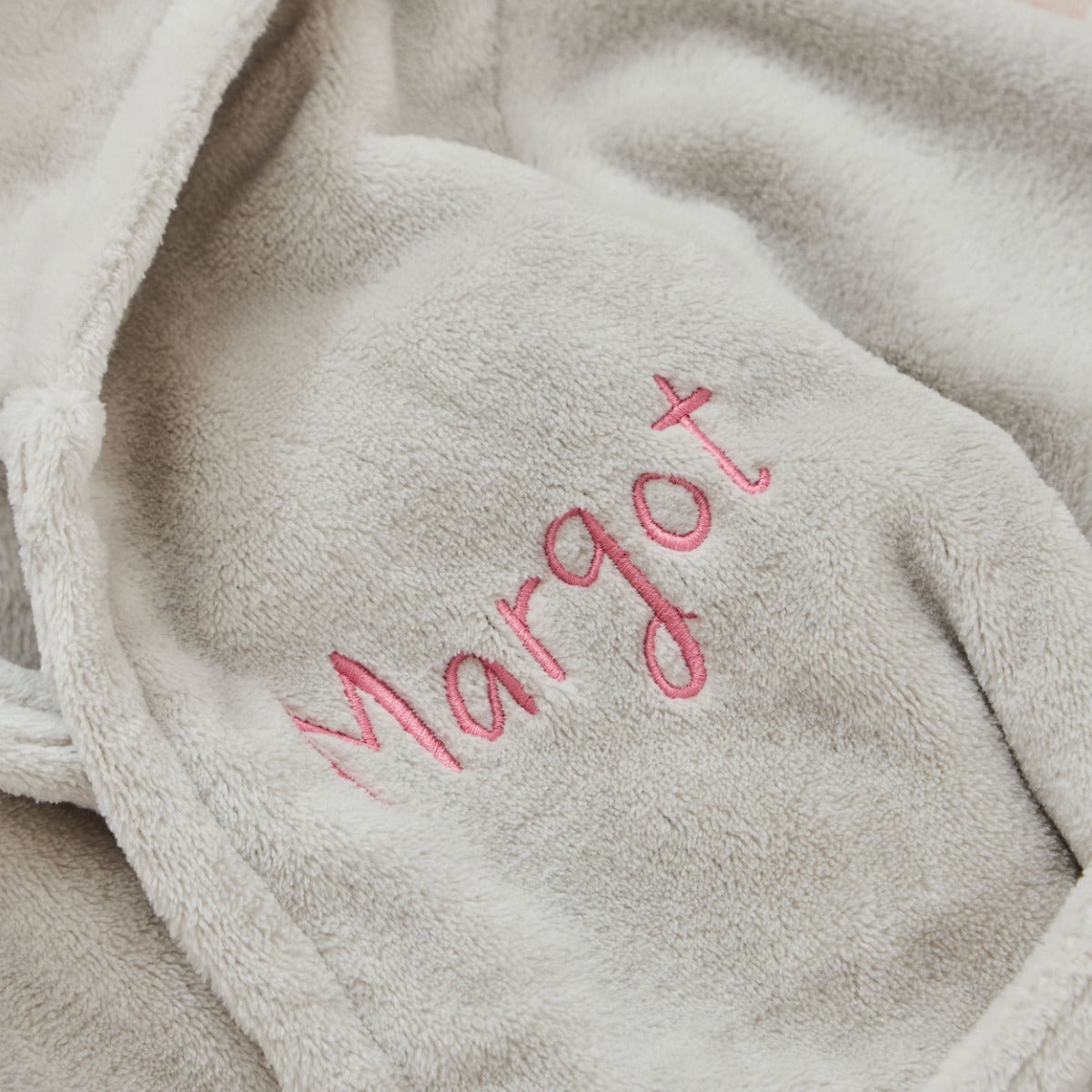 Personalised Hedgehog Fleece Robe 