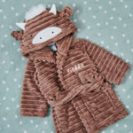 Personalised Highland Cow Fleece Robe