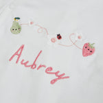 Personalised Fruit Floral Wrap Sleepsuit & Hat Baby Set