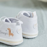 Personalised Giraffe Baby High Top Shoes