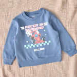 Personalised Race Car Blue Sweater