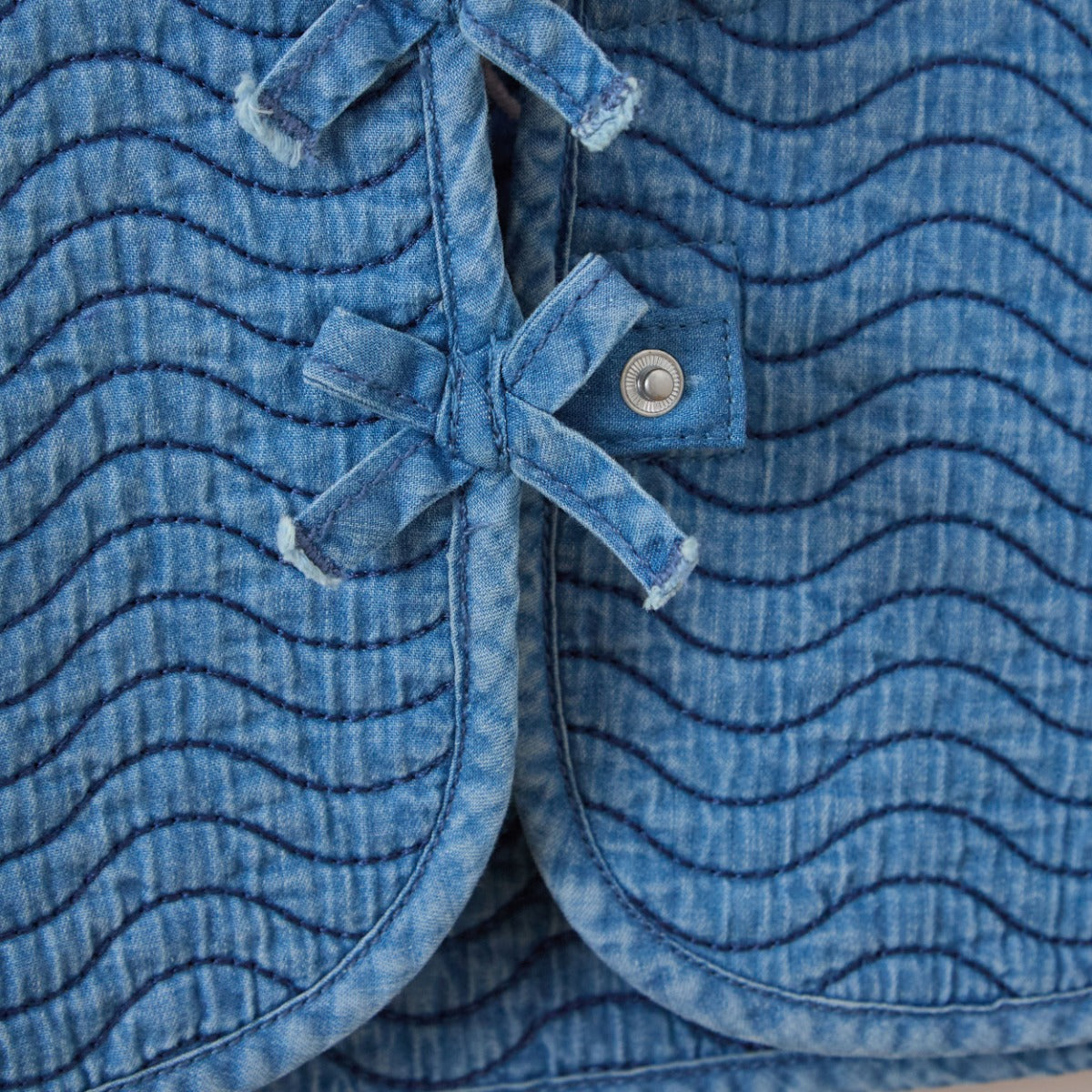 Personalised Butterfly Quilted Denim Gilet